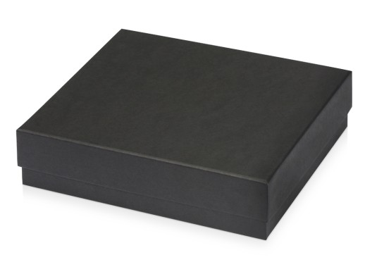 Подарочная коробка с эфалином Obsidian L 243 х 203 х 63, черный с нанесением логотипа с нанесением логотипа