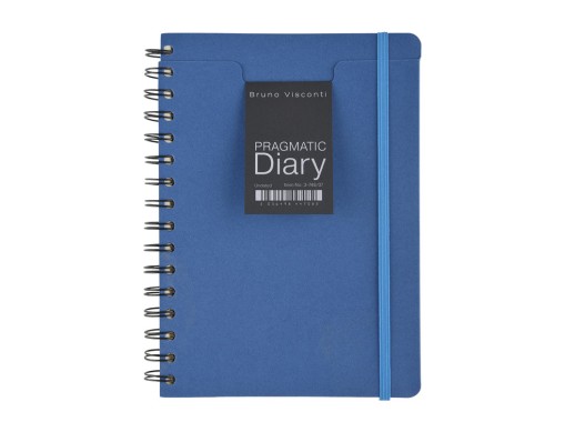Ежедневник недатированный на гребне А5 Pragmatic, синий (Р) с нанесением логотипа с нанесением логотипа