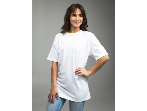 Футболка Futbitex Evolution Оверсайз (46(S), Белый) с нанесением логотипа с нанесением логотипа