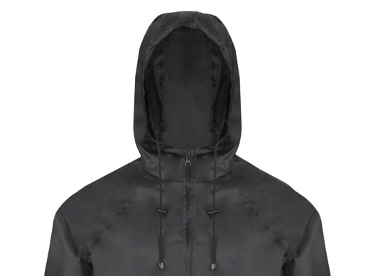 Дождевик Parka унисекс, черный с нанесением логотипа с нанесением логотипа