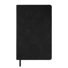 Ежедневник недатированный Muse,черный, формат А5, с декоративной серой полосой, блок в линейку , 24745/35/29