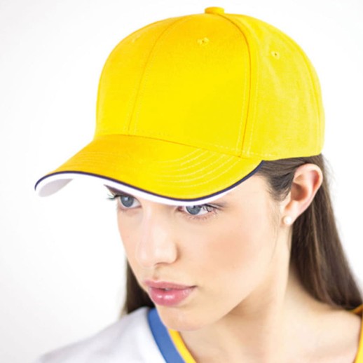 Бейсболка PILOT PIPING SANDWICH, 6 клиньев, металлическая застежка -  25419.25