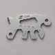 Мини-мультитул карманный Stinger, 55 x 35 мм, 5 функций, медведь, нержавеющая сталь, серебристый, в блистере с нанесением логотипа с нанесением логотипа