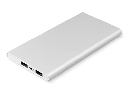 Внешний аккумулятор Rombica NEO AX100L, 10 000 мАч, алюминий, серебристый, чехол с нанесением логотипа с нанесением логотипа