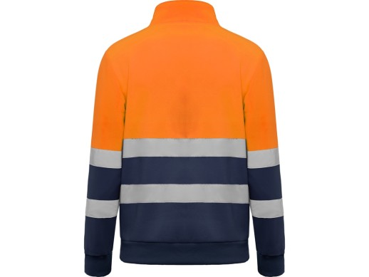 Свитшот ворот на молнии Spica, нэйви/неоновый оранжевый