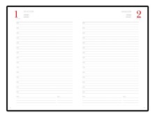 Ежедневник А5 полудатированный Boss, бордовый