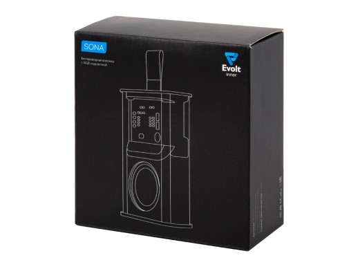 Колонка с RGB подсветкой Sona, черный с нанесением логотипа с нанесением логотипа