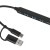 USB-хаб Link с коннектором 2-в-1 USB-C и USB-A, 2.0/3.0, черный