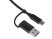 USB-хаб Link с коннектором 2-в-1 USB-C и USB-A, 2.0/3.0, черный