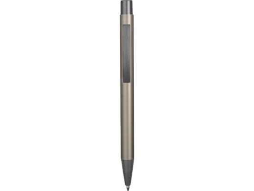 Ручка металлическая soft-touch шариковая Tender, серо-стальной с нанесением логотипа с нанесением логотипа
