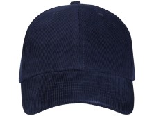Hutton 6-панельная бейсболка из переработанного хлопка - Темно - синий