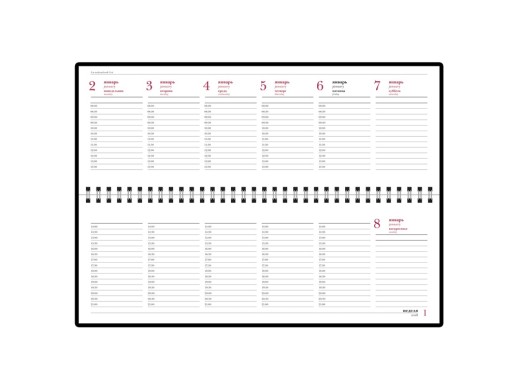 Планинг ГР. датированный Sidney Nebraska 2026, черный