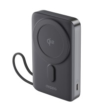 Внешний АКБ NRG MageSafe QI2 10000 мА-ч, 15Вт QI, серый, Deppa