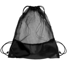 Рюкзак мешок с укреплёнными уголками Mesh, чёрный, 35*41 см, полиэстер 210D   16811/35
