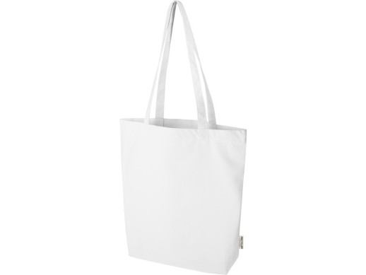 Florida эко-сумка плотностью 270 г/м² - Белый с нанесением логотипа с нанесением логотипа