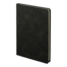 Ежедневник недатированный Muse, черный, формат А5, с декоративной красной полосой, блок в линейку , 24745/35/08