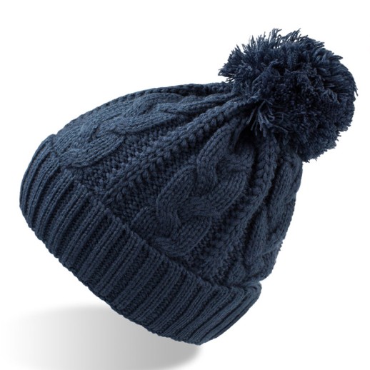 Шапка VOGUE, темно-синий, верх: 100% акрил, подкладка: 100% полиэстер -  25490.26 с нанесением логотипа с нанесением логотипа