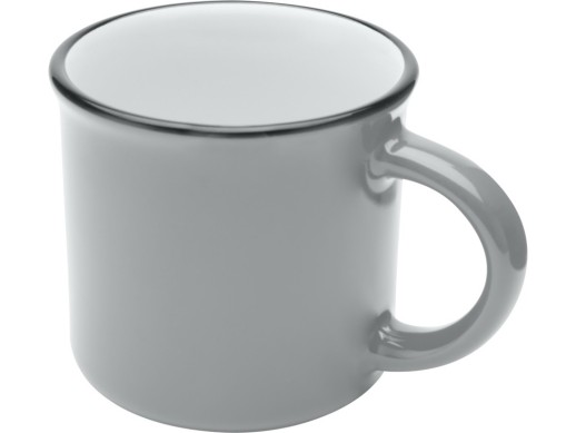 Bari керамическая кружка объемом 240 мл, серый с нанесением логотипа с нанесением логотипа