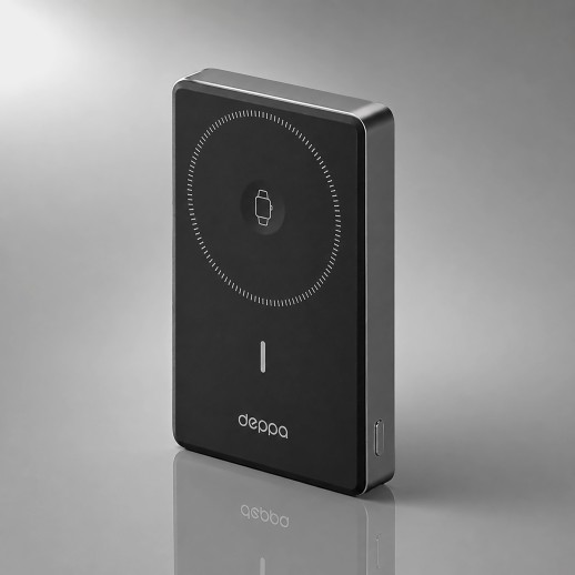 Внешний АКБ NRG Watch 10000 мА-ч, 15Вт, MageSafe, серый, Deppa с нанесением логотипа с нанесением логотипа