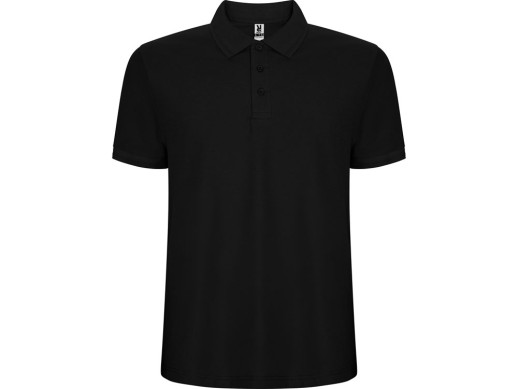 Рубашка поло Pegaso мужская, черный с нанесением логотипа с нанесением логотипа