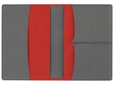 Обложка для паспорта с RFID защитой отделений для пластиковых карт Favor, красная/серая