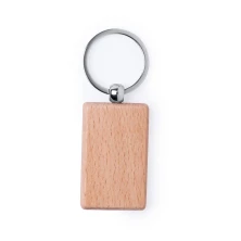 Брелок PELTON, прямоугольник, натуральный бук.   346204/RECTANGLE