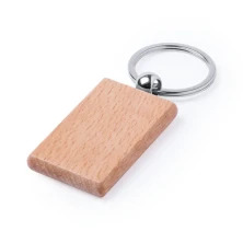 Брелок PELTON, прямоугольник, натуральный бук.   346204/RECTANGLE