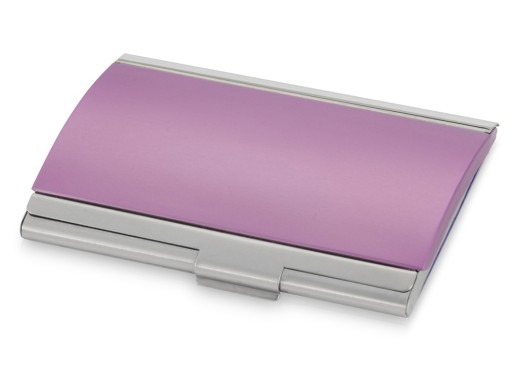 Визитница Смит, фиолетовый/серебристый с нанесением логотипа с нанесением логотипа