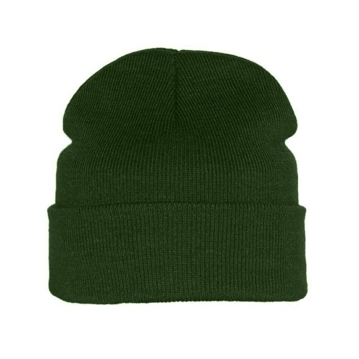 Шапка вязаная двойная Essential, с отворотом, зеленый,100% акрил 51100/275
