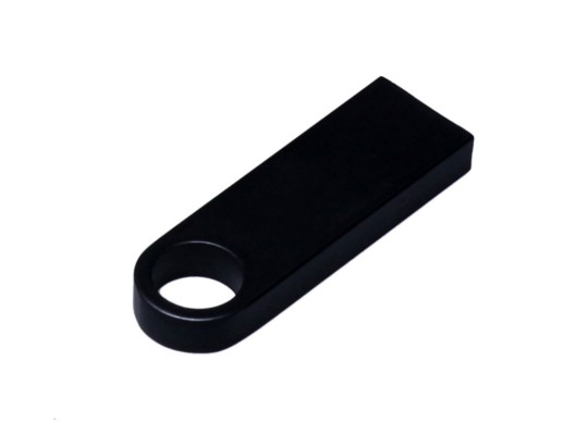 USB 3.0-флешка на 64 Гб с мини чипом и круглым отверстием, черный с нанесением логотипа с нанесением логотипа