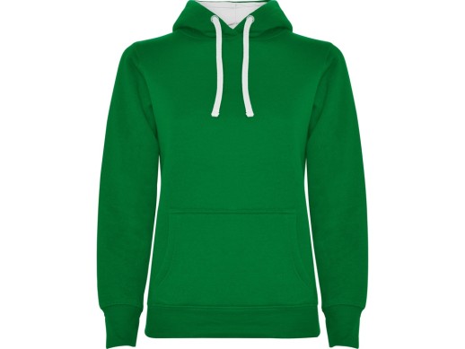 Толстовка с капюшоном Urban женская, зеленый/белый