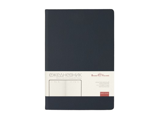 Ежедневник недатированный А5 Megapolis Nappa, темно-синий navy