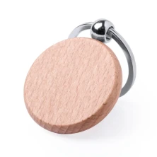 Брелок PELTON, круглый, натуральный бук. -  346204/CIRCLE