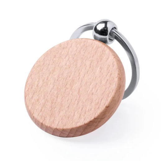 Брелок PELTON, круглый, натуральный бук. -  346204/CIRCLE