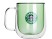 Цветная кружка Ubud с двойными стенками, зеленый (тампопечать)