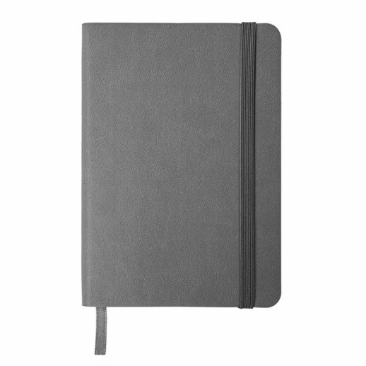 Блокнот SHADY JUNIOR с элементами планирования, А6, серый, кремовый блок в клетку   24743/29 с нанесением логотипа с нанесением логотипа