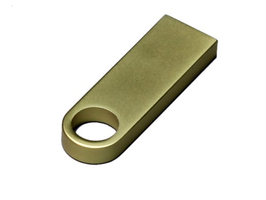 USB 3.0-флешка на 64 Гб с мини чипом и круглым отверстием, золотистый с нанесением логотипа с нанесением логотипа