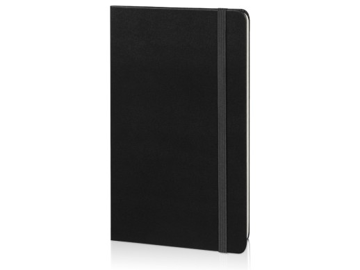 Записная книжка Moleskine Classic (в линейку) в твердой обложке, Medium (11,5x18 см), черный с нанесением логотипа с нанесением логотипа