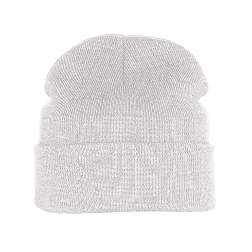 Шапка вязаная двойная Essential, с отворотом, кремово-белый,100% акрил -  51100/104
