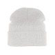 Шапка вязаная двойная Essential, с отворотом, кремово-белый,100% акрил -  51100/104