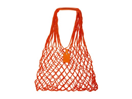 Авоська Dream L наплечная 25 литров с кожаными ручками, оранжевый (5)