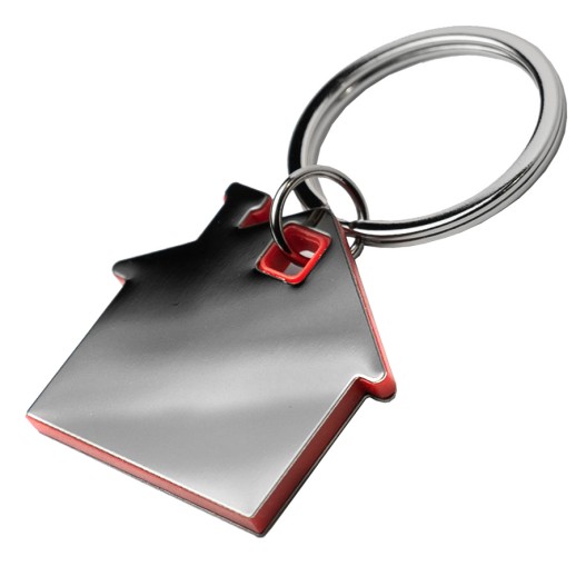 Брелок TONER HAUS; 4,1 x 3,7 x 0,5 см; красный, металл/пластик , 50134/08