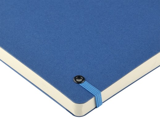 Ежедневник недатированный на гребне А5 Pragmatic, синий с нанесением логотипа с нанесением логотипа