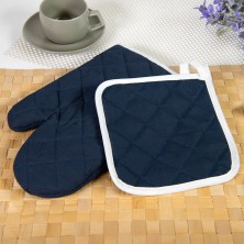 Комплект: прихватка и рукавица LESTON, оранжевый, полиэстер, хлопок   345021/05