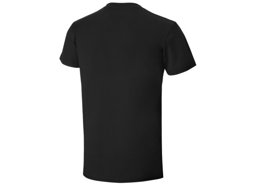 Футболка HD Fit короткий рукав с эластаном, мужская, чёрный с нанесением логотипа с нанесением логотипа