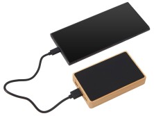 Внешний аккумулятор с подсветкой лого Reedia S2, 5000 mAh, бамбук, черный