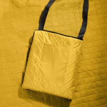 Плед для пикника Rest; жёлтый; 115 х 140 см; двухсторонний материал флис 150 гр/м2+оксфорд 210 T   2407/03