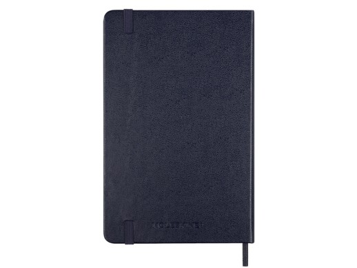 Записная книжка Moleskine Classic (в линейку) в твердой обложке, Medium (11,5x18 см), синий с нанесением логотипа с нанесением логотипа