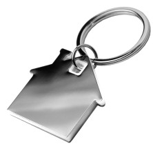 Брелок TONER HAUS; 4,1 x 3,7 x 0,5 см; белый, металл/пластик ,   50134/01