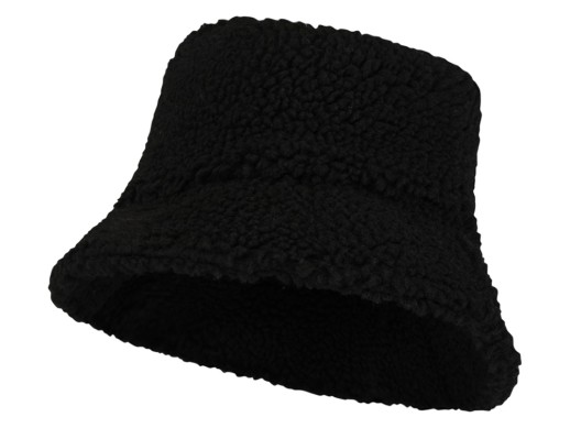 Панама Baru  из шерпа - Сплошной черный с нанесением логотипа с нанесением логотипа